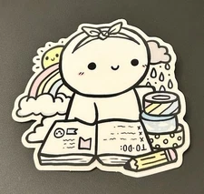 NEW The Coffee Monsterz Co. Weather Planner Rainbow Emoti Vinyl Sticker TCMC