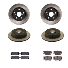 Advics Front Rear Disc Brake Rotors & Brake Pads Kit for HS250h RAV4 FWD L4