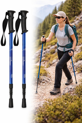 2 x verstellbare Wander Trekking Wanderstöcke 65-135cm Anti-Shock leicht
