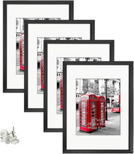 16X20 Picture Frames Set of 4, Matted to Display 11X14 Picture with Mat or 20X16