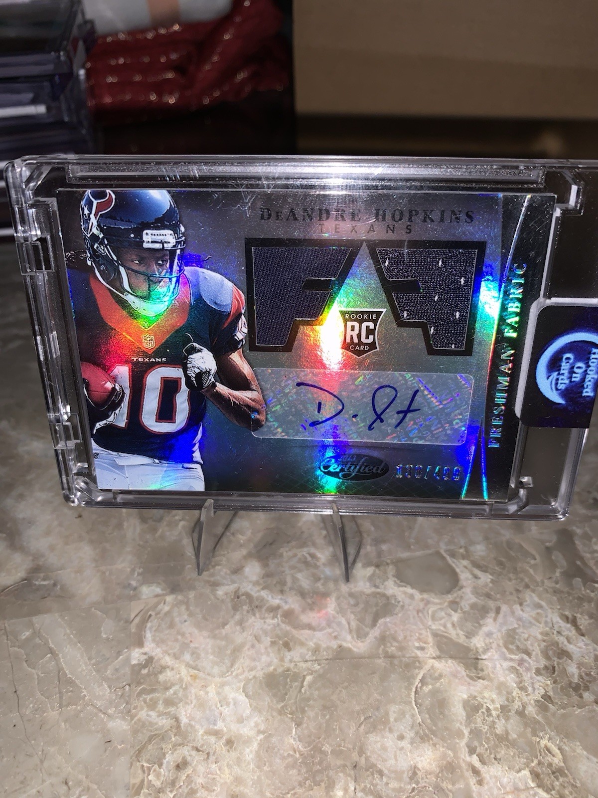 Panini 2013 Certified DeAndre Hopkins Rookie Fabric Hard Signed Auto #/499