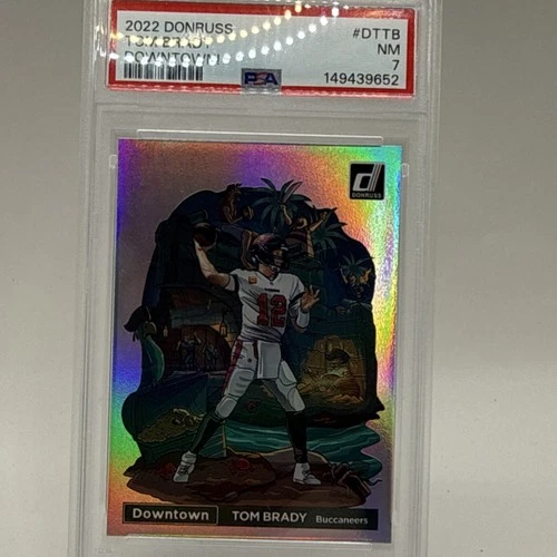 Panini Clearly Donruss Downtown Tom Brady #DT-6 Insert PSA 7 NFL Buccaneers 2022
