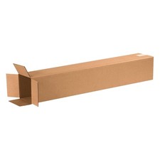 25-Pack Shipping Boxes 6"L x 6"W x 36"H, Corrugated Cardboard, Moving, Mailing,