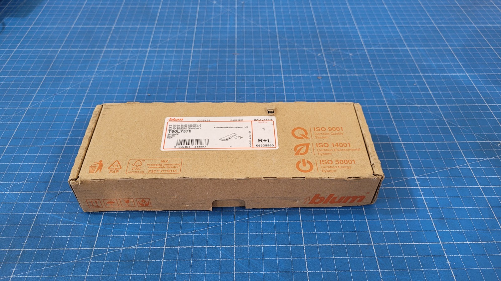 Blum Tip-On T60L7570 System für LEGRABOX