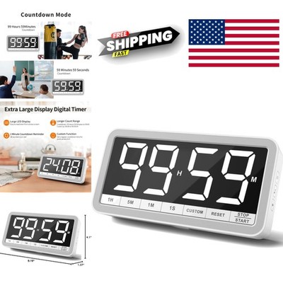 Versatile Digital Timer with Strong Magnet 7.8 Inch Display for Kids and Adults