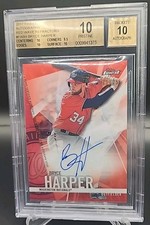 2017  Finest  Autographs Bryce Harper #FA-BH Red Wave Refractor 11/25 (AU)