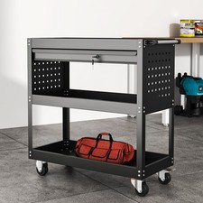 Heavy Duty Workshop Organizer Industrial Parts Trolley Storage Cart with Drawer