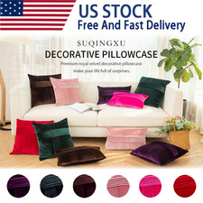 2 Pack Throw Pillow Covers Set Sofa Decor Cushion Cases Velvet Premium Cushion
