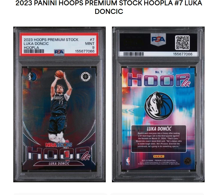 Luka Dončić 9 Graded Basketball Sports Trading Cards & Accessories