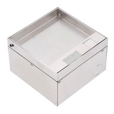 Recessed Floor Outlet Box Waterproof Stainless Steel Flat Socket Kit With Du BL