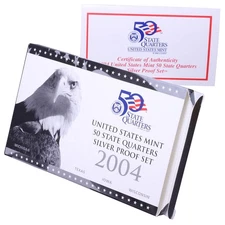 Empty Packaging Replacement Silver Quarter PS Box & COA No Coins 2004