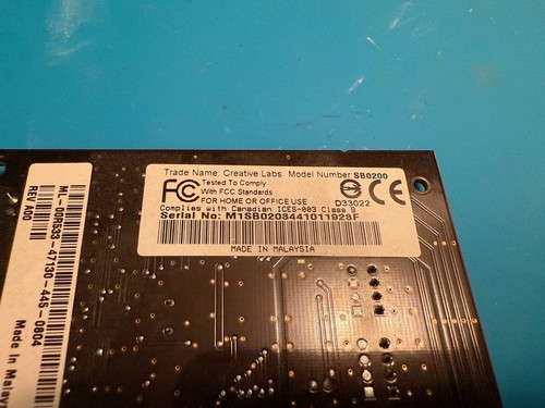 Sound Blaster SB0200 Creative Labs 0R533 PCI Dell Card @MB68 - Afbeelding 4 van 4