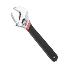 Adjustable Wrench 10" Wide Jaw Wrench Adjustable Repairs Spanner Black-Red