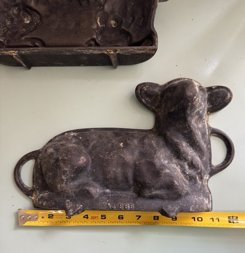 Antico stampo per torte Griswold agnello in ghisa "Lambie" 866 Pasqua - Foto 6 di 6