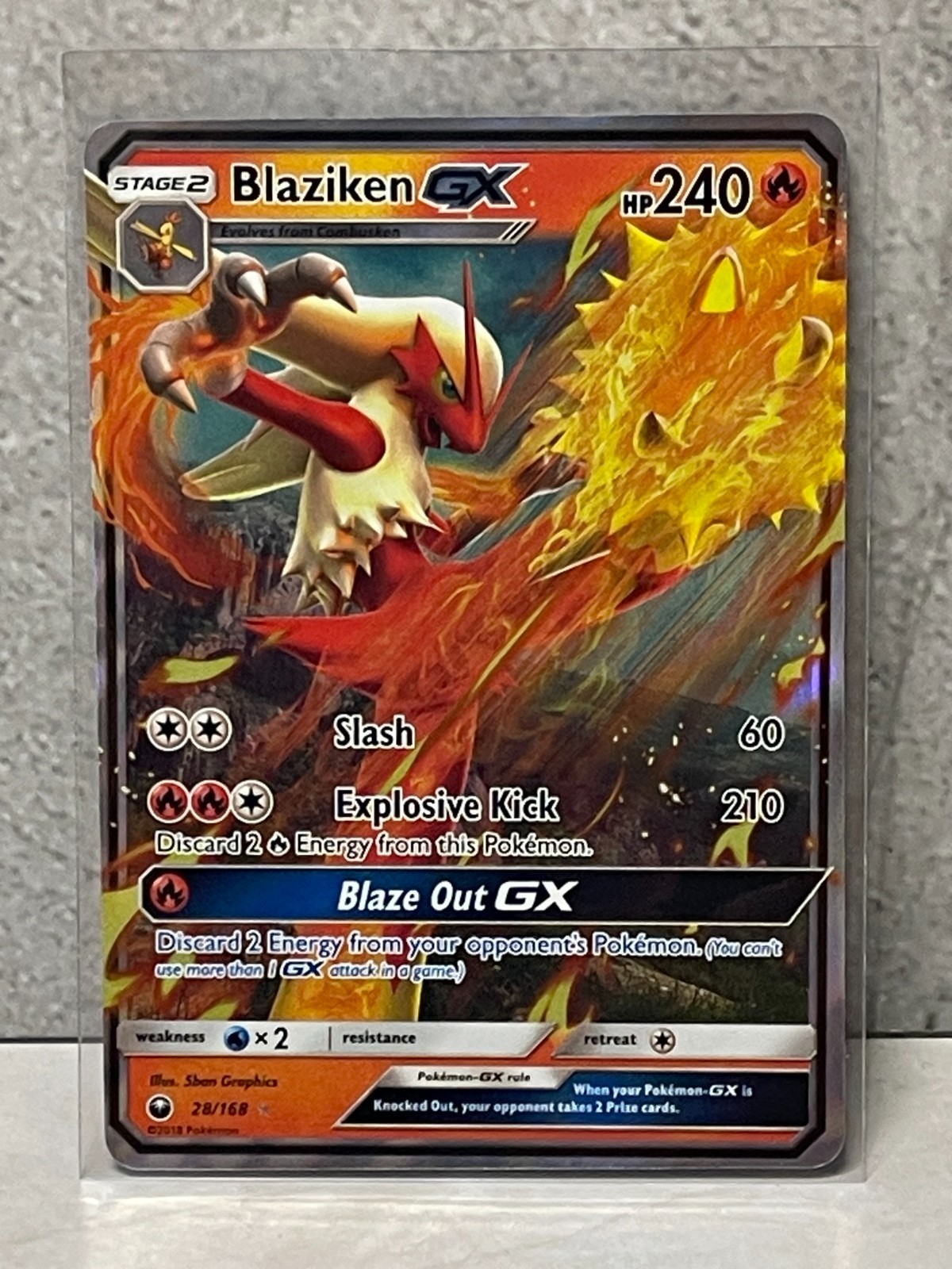 Pokémon Celestial Storm 28/168 Blaziken GX