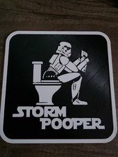 🚻 3D Printed Toilet Door Sign – PETG Plastic – Self Adhesive- Starwars