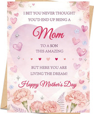 Mother'S Day Card for Mom from Son Happy Mother'S Day Mom Card, Cool Mothers D