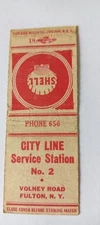 City Line Service Station Fulton New York Bobtail Matchcover Lot 626