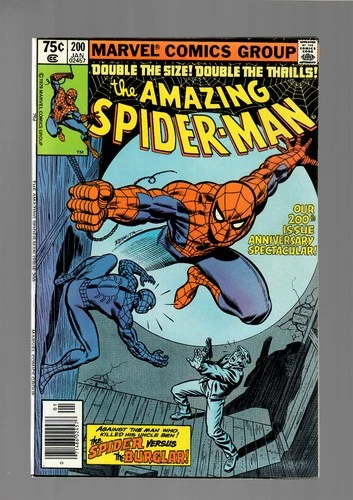 AMAZING SPIDER-MAN # 200 VF/NM 9.0 (1979) - ORIGIN RETOLD / DEATH OF THE BURGLAR