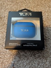 TUMI AirPods Pro / Pro 2 Protective Case Blue Wireless Charging Compatible NEW