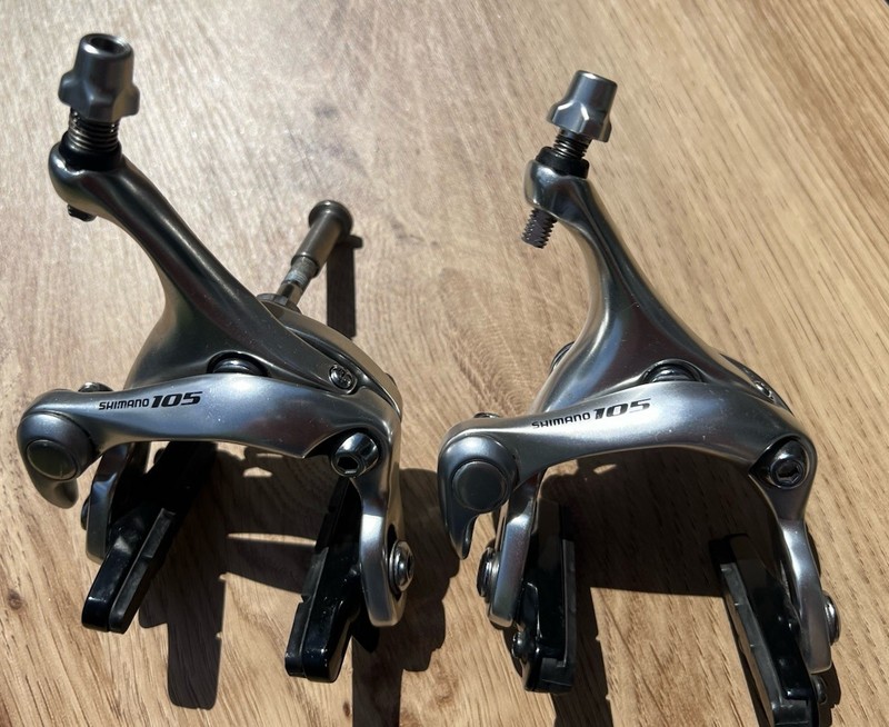 Shimano 105 BR-5501 Dual Pivot Road Caliper Brake Set Front Rear Silver Japan