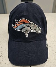 '47 Brand Denver Broncos Women Sparkle Clean Up Navy Blue Sequin Logo Bling Hat
