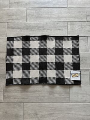 2'x3' Reversible Accent Rug- Indoor/outdoor Threshold New With Tags Plaid