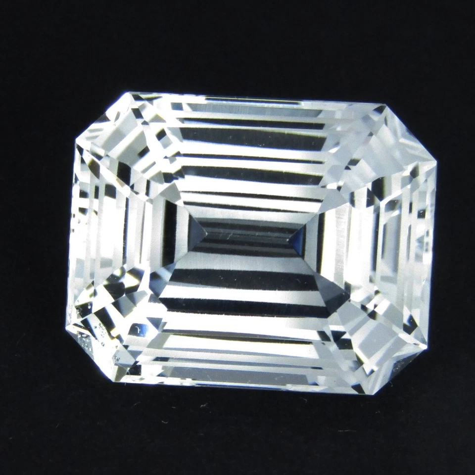 Impresionante topacio blanco natural de 19,71 quilates 16x12,8 mm esmeralda faltante corte Foto 2 de 4