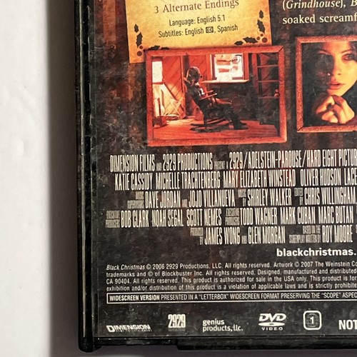 Black X-Mas DVD 2006 UNRATED Blockbuster Exclusive Horror Slasher USED - Picture 10 of 12