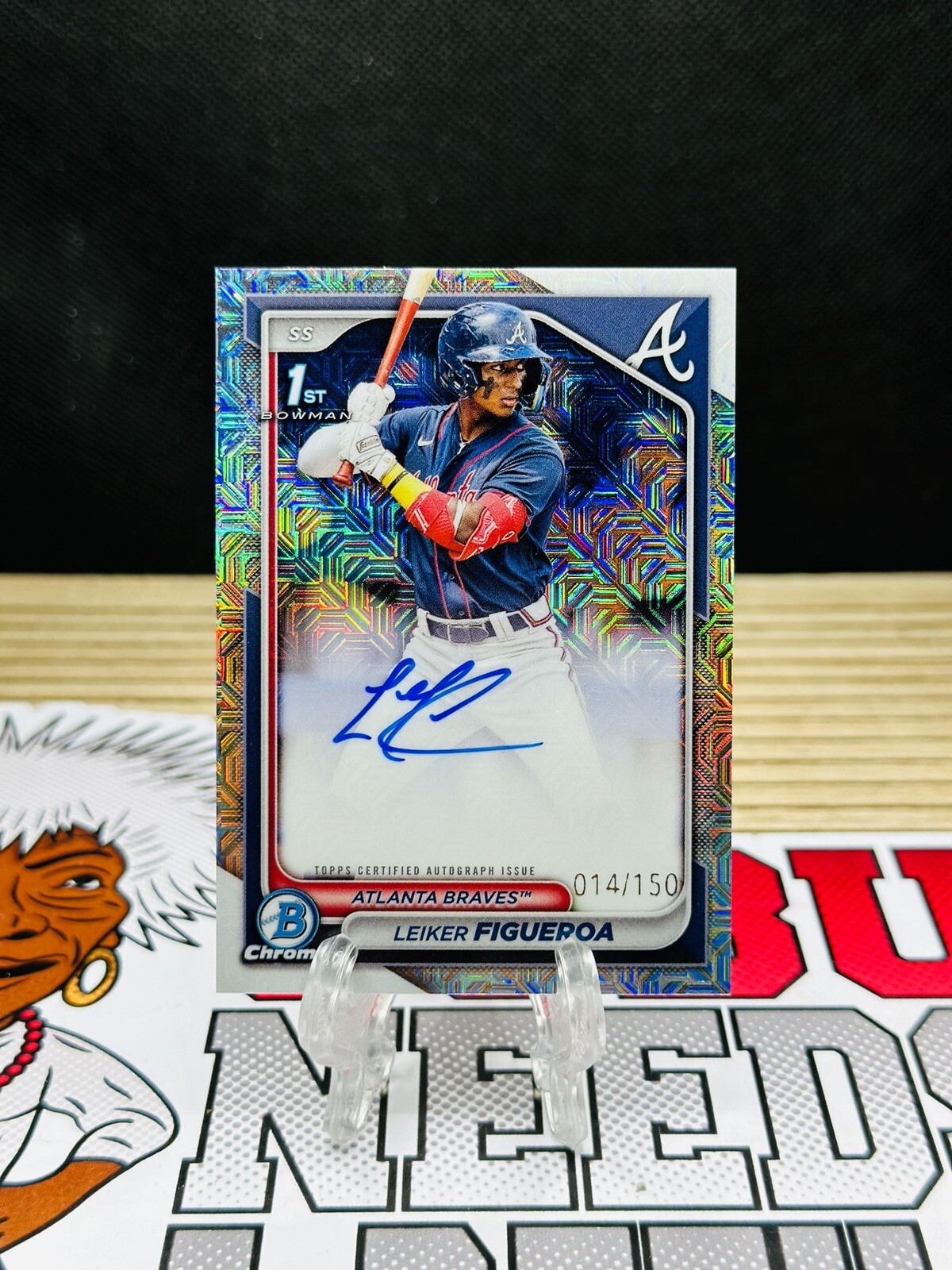 Leiker Figueroa 2024 Bowman Chrome 1st RC Auto CPA-LF Braves /150 HTA Choice