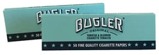2 Pack Bugler Single Wide 70 mm Cigarette Rolling Papers 100 Leaves - 5020-2