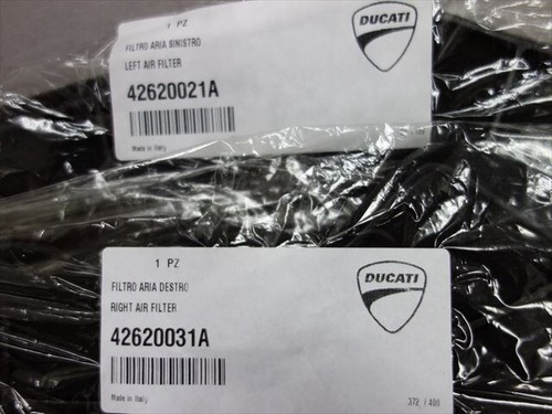 Ducati Air Filter Set Left + Right 748 916 996 998 42620031A 42620021A Genuine - Picture 2 of 4