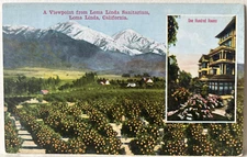 Loma Linda CA  View from Loma Linda Sanitarium VTG Divided Back Postcard