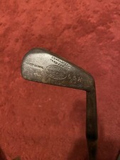 GEORGE LOW & HUGHES NY HICKORY WOOD SHAFT GOLF CLUB MASHIE FORGED MADE IN USA🔥