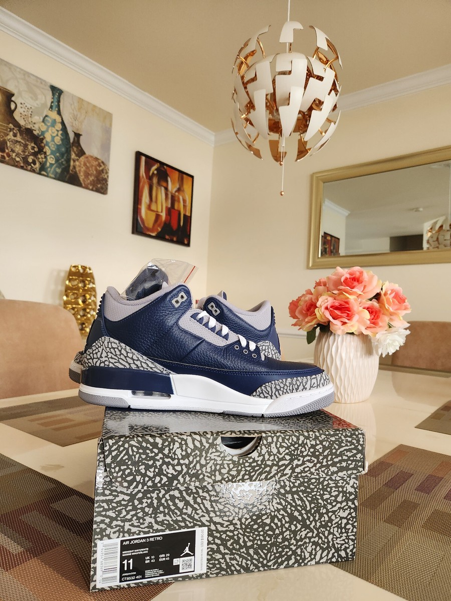 Jordan Air Jordan 3 ホワイト/グレー/ネイビー 国内1月27日発売予定】 ナイキ エアジョーダン 3 レトロ