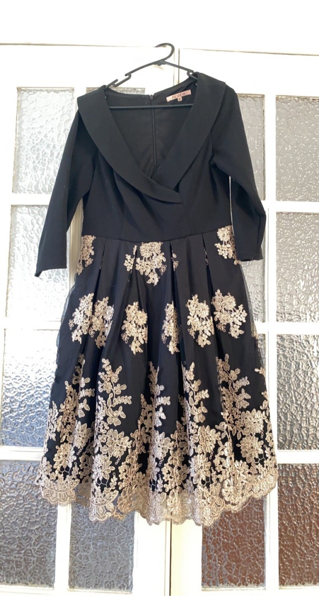 Black And Gold Review Dress