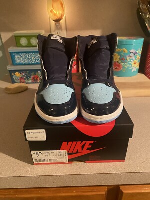 Size 7 - Air Jordan 1 Retro OG High Blue Chill W 885177551933| eBay