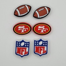 NFL San Francisco 49ers Football Team For Crocs Shoe Charms Jibbitz - 6 pieces