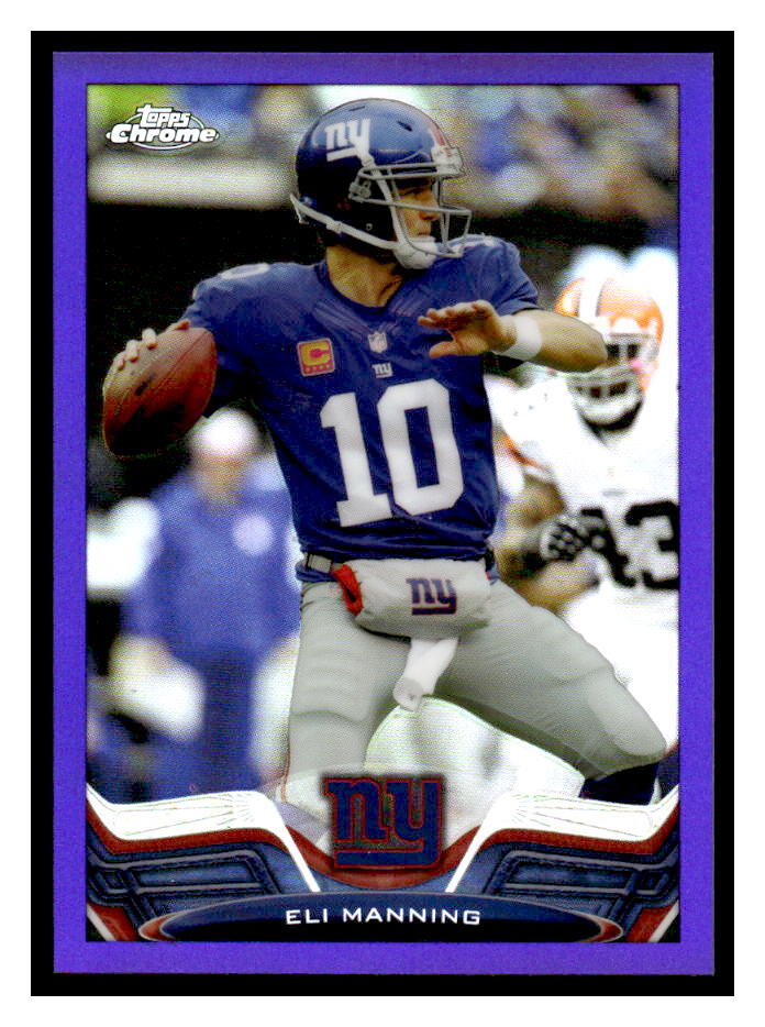2013 Topps Chrome #105 Eli Manning Purple Refractors #/499