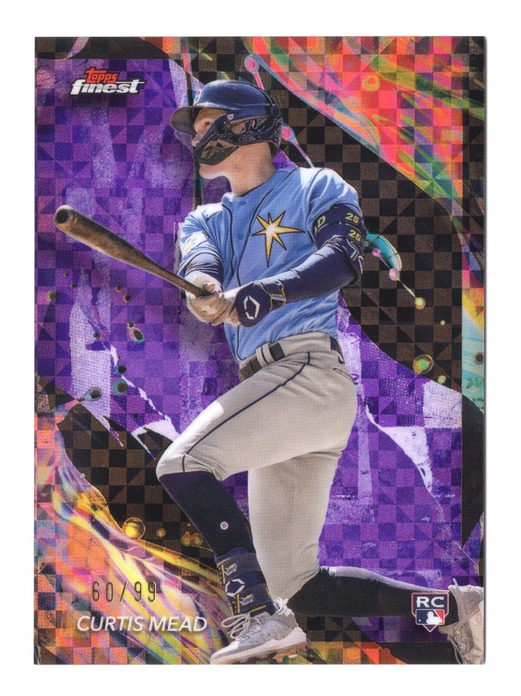 Curtis Mead 2024 Topps Finest Purple Checkerboard Refractor #'d 60/99 Rookie RC