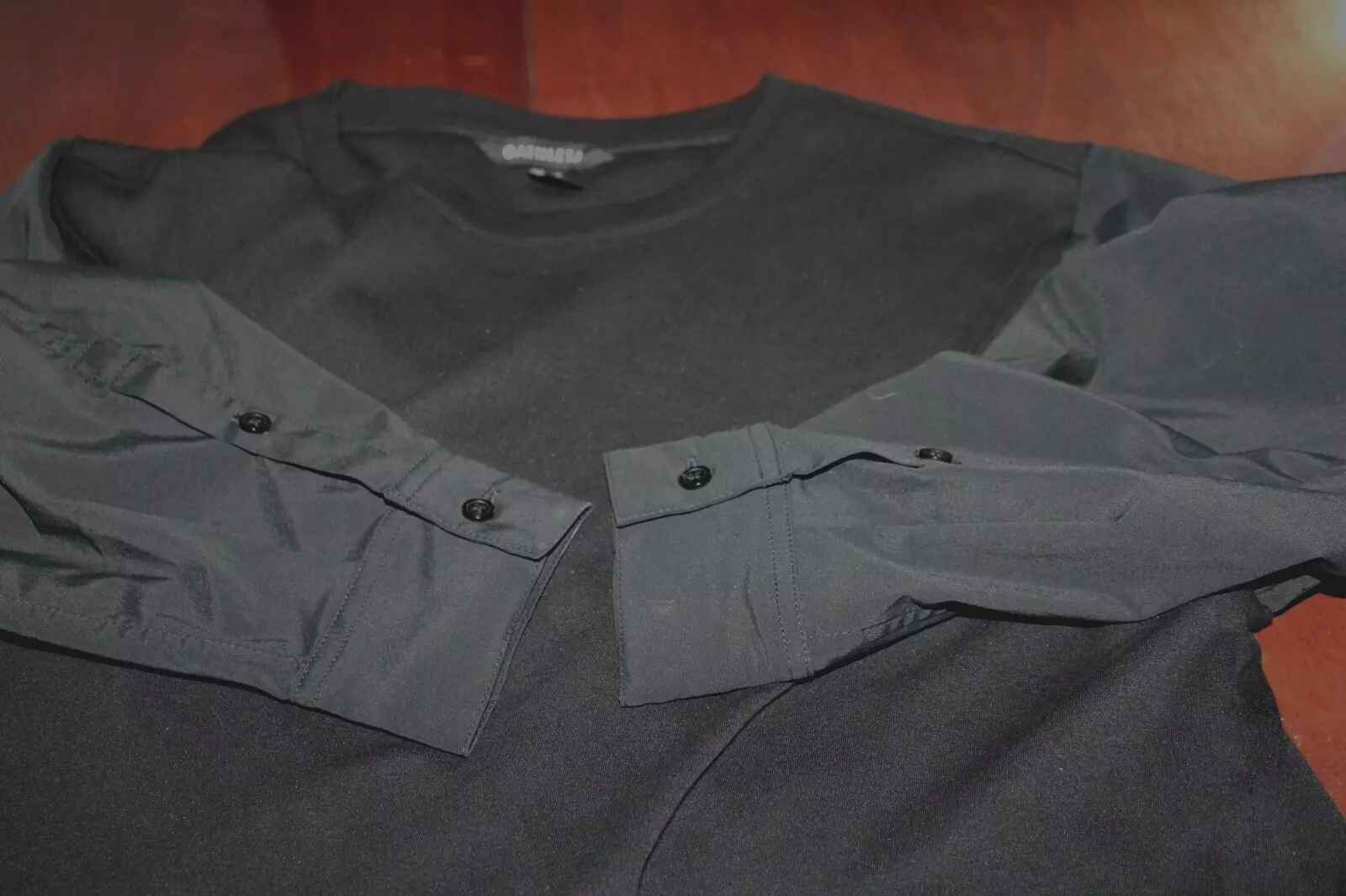 athleta harlow hybrid crop cotton stretch long sleeve 