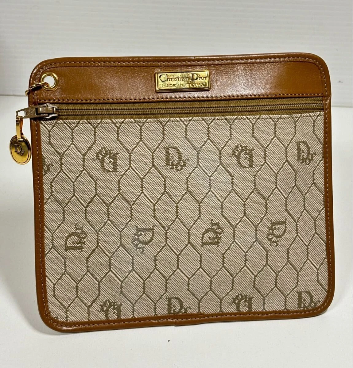 Authentique sac pochette Christian Dior vintage nid d'abeille deadstock pas utilisé