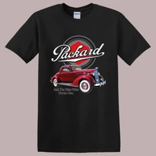 Packard Motor Company Men's Black T-Shirt Size S-5XL