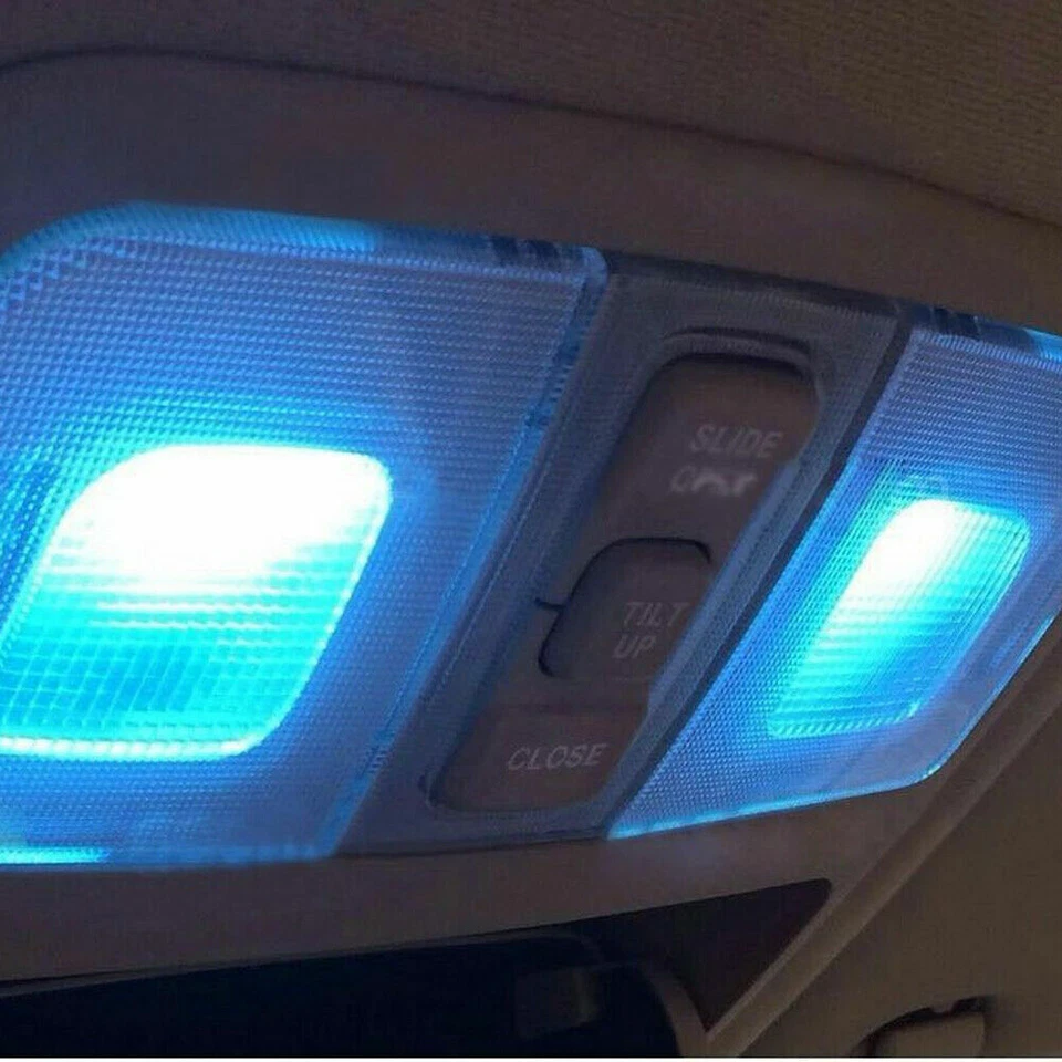 13Pcs Car Ice Blue Interior LED Lights Dome Map License Plate Lamp Package Kit - Image 2 of 4