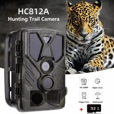 Trail Camera 36MP 4K, Game Camera with No Glow LED Infrared Night Vision 65Ft+32