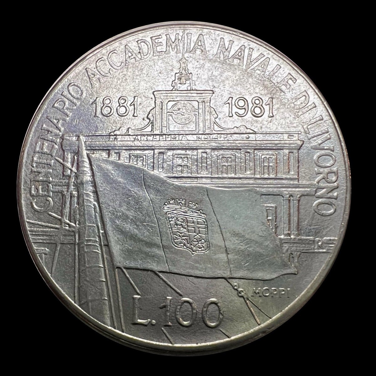 1981年 ベネズエラ 100ボリバル 銀貨 la1301 1981 R 100 Lire Commemorative Issue Livorno Naval Academy