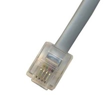 RiteAV 12FT 3.7M RJ11 Male-RJ11 Male 6P4C Phone Line Cord Gray