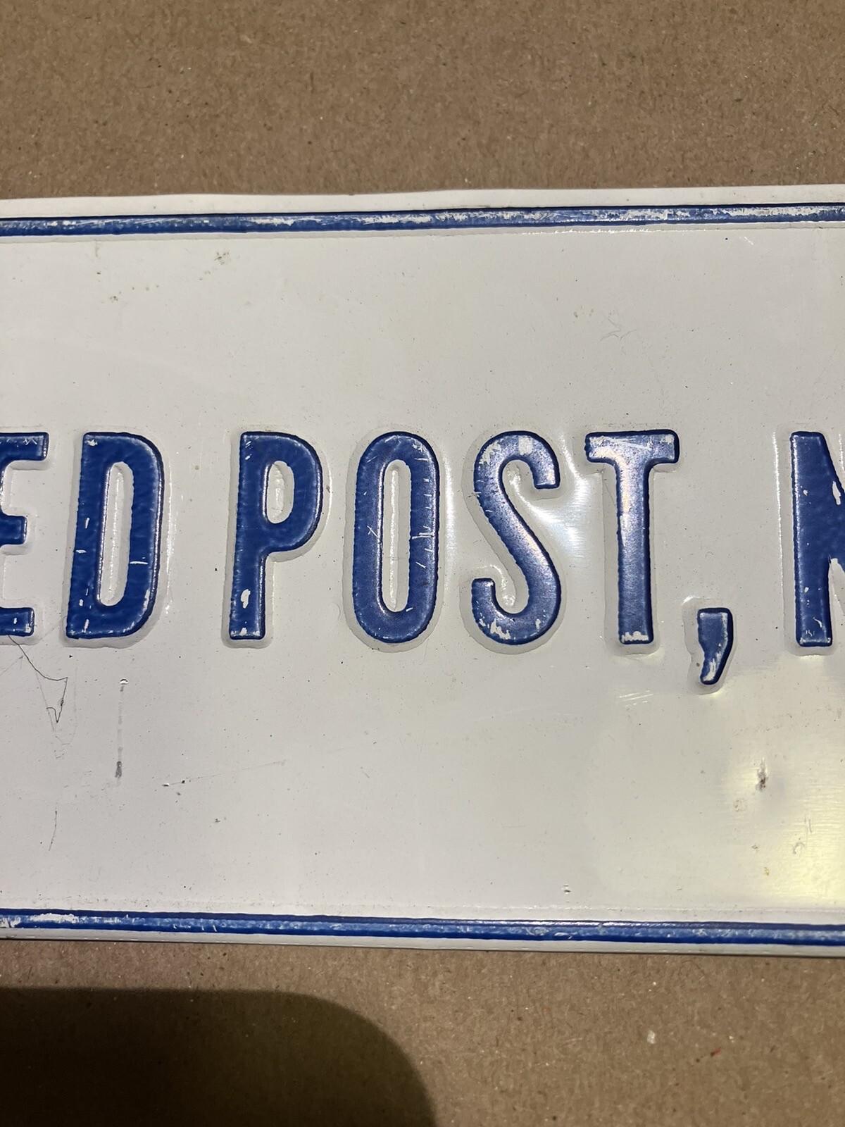 Vintage Painted Post, New York State License Plate Topper eBay