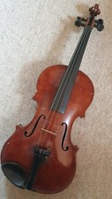 old Violin 4/4 with a  nicely flamed back , needs repair