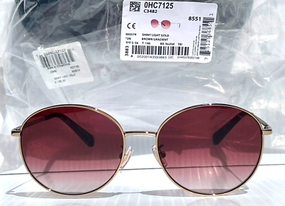 COACH Sunglasses HC7125 90058G Shiny Light Gold Size 56-17  display picture 1